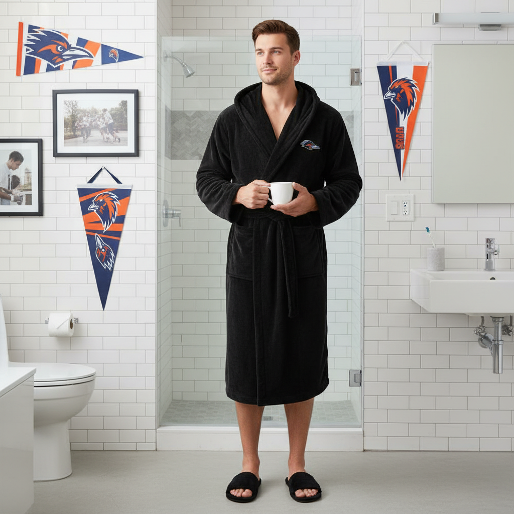 UTSA Athletics - Hooded Bathrobe Unisex Plush Lounge Robe