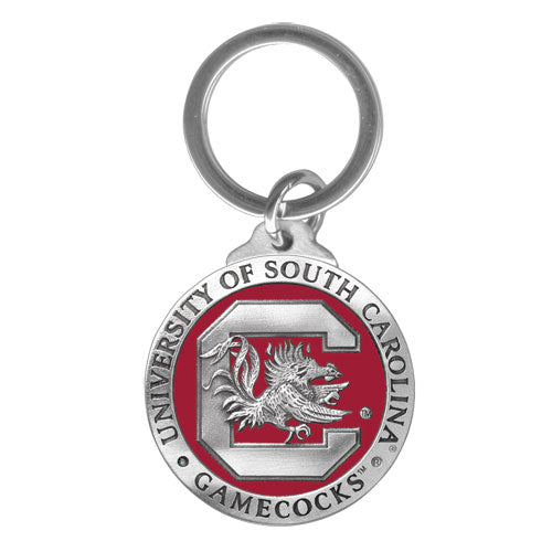 Keychain with University of South Carolina logo on a white background