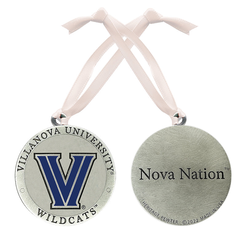 Medal with Villanova University logo and 'Nova Nation' text on a white background