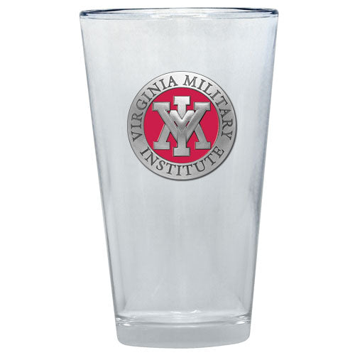 Clear glass with Virginia Military Institute logo on a white background
