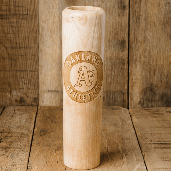 Oakland Athletics Official MLB Baseball Bat Mug - Handcrafted 12oz Wooden Dugout Mug