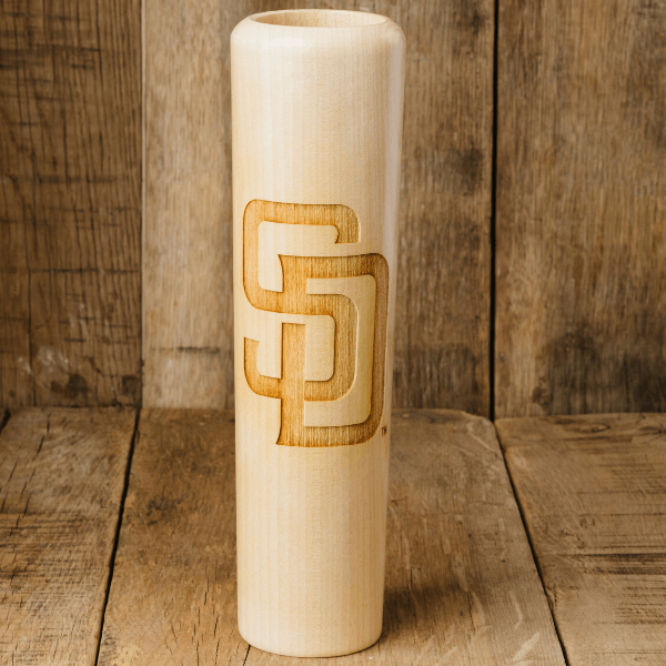 San Diego Padres "SD" Official MLB Baseball Bat Mug - Handcrafted 12oz Wooden Dugout Mug
