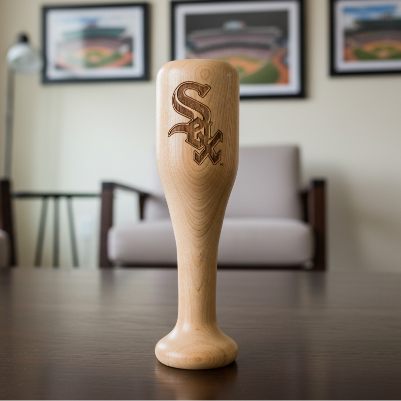 Chicago White Sox Wined Up Baseball Bat Wine Mug – Officially Licensed MLB Solid Birch Wood Gift