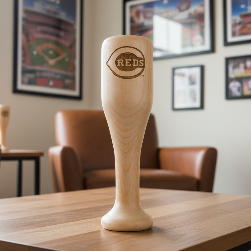 Cincinnati Reds Wined Up® Baseball Bat Wine Mug – Officially Licensed MLB Solid Birch Wood Gift
