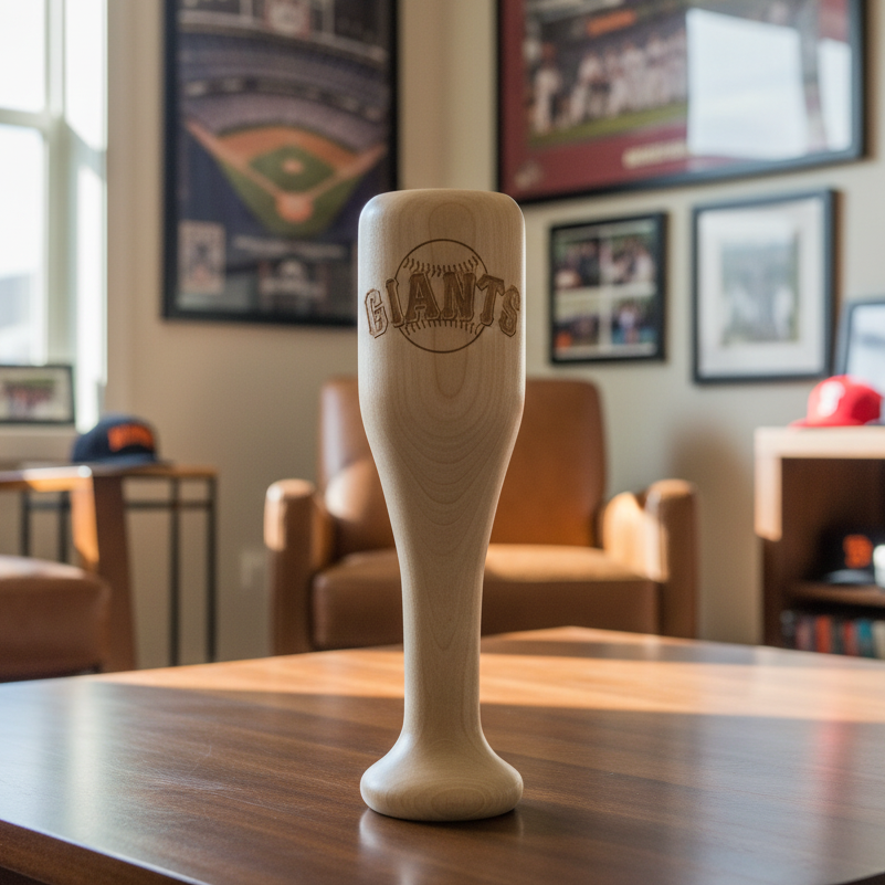 San Francisco Giants Wined Up Baseball Bat Wine Mug – Officially Licensed MLB Solid Birch Wood Gift