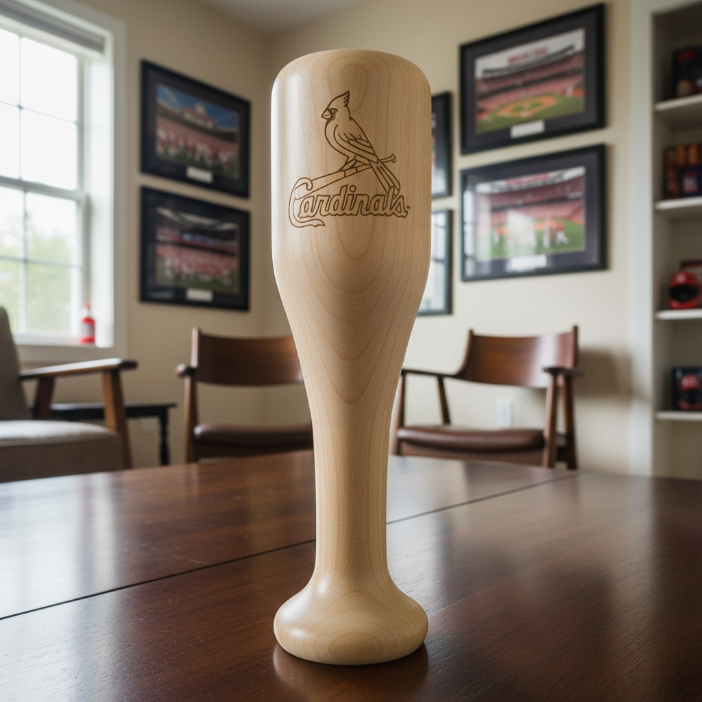 St. Louis Cardinals Wined Up® Baseball Bat Wine Mug – Officially Licensed MLB Solid Birch Wood Gift