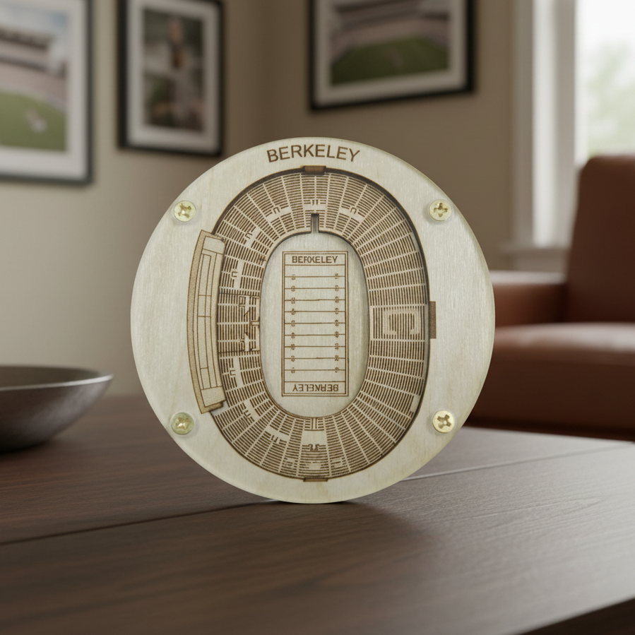 Berkeley Stadium Map Art Coaster - California Memorial Stadium Edition