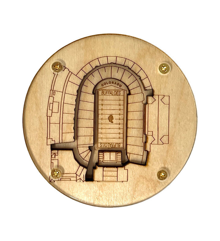 Boulder Stadium Map Art Coaster - Folsom Field Edition