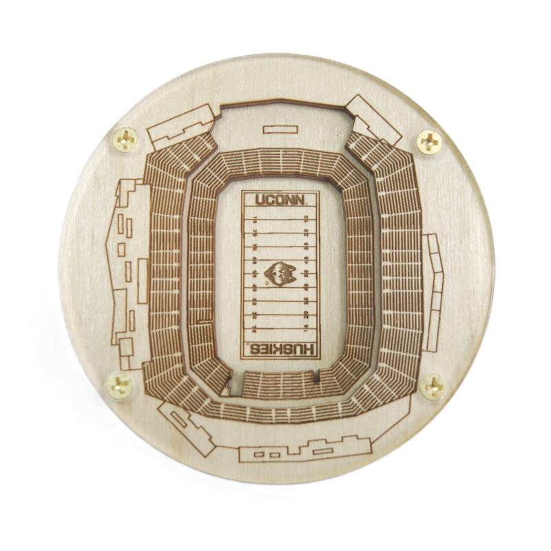 East Hartford Stadium Map Art Coaster - Rentschler Field Edition