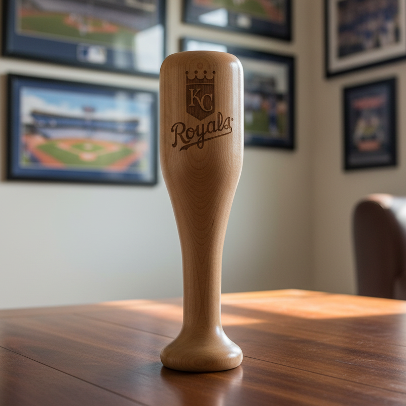 Kansas City Royals Wined Up Baseball Bat Wine Mug – Officially Licensed MLB Solid Birch Wood Gift