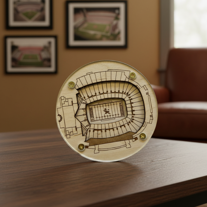 Louisville Stadium Map Art Coaster - L&N Federal Credit Union Stadium Edition