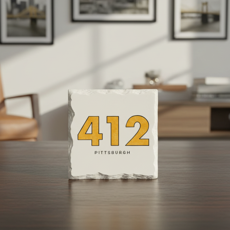Pittsburgh 412 Area Code Ceramic Drink Coaster – MB Brands Inc