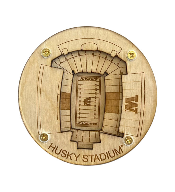 Seattle Stadium Map Art Coaster: Husky Stadium Edition